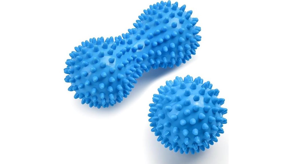 uraqt spiky massage ball set 2 blue