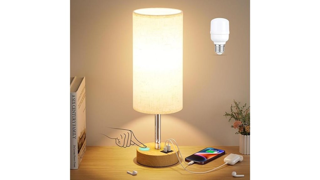 usb 3 way dimmable lamp