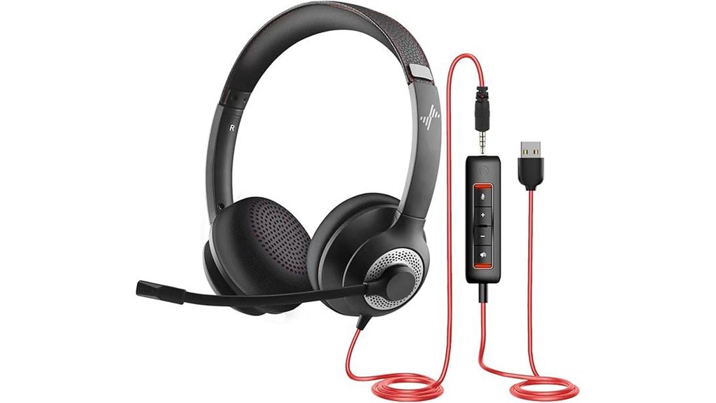 usb noise canceling pc headset