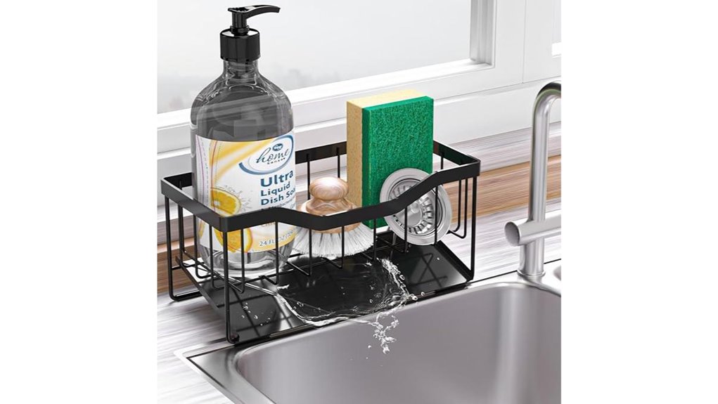 vanwood sponge holder with drain tray
