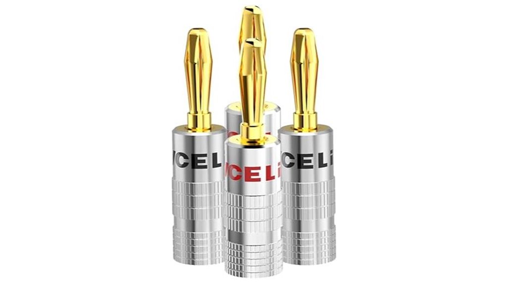 vcelink 24k gold banana plugs