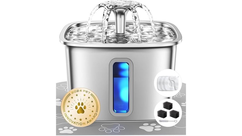 veken stainless cat fountain