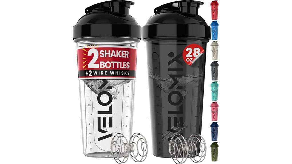 velomix 28oz leak proof shakers