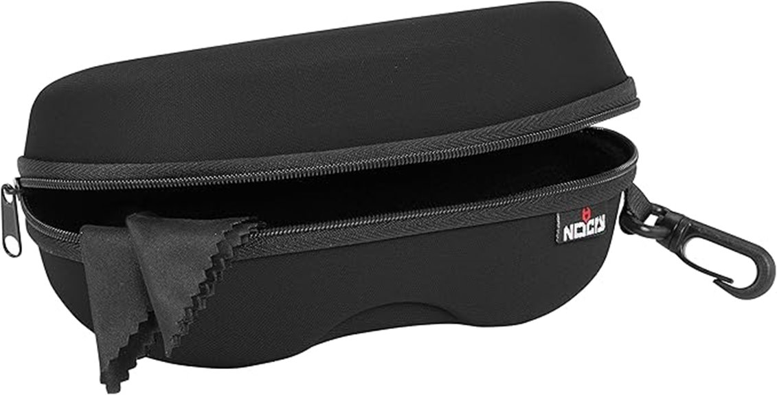 velvet lined hard shell glasses case