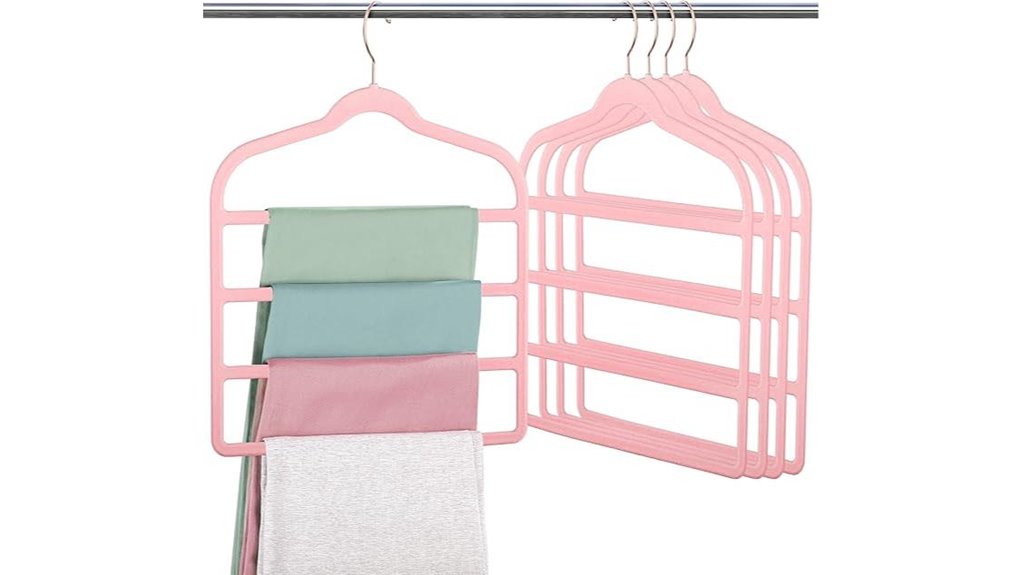 velvet space saver pants hanger
