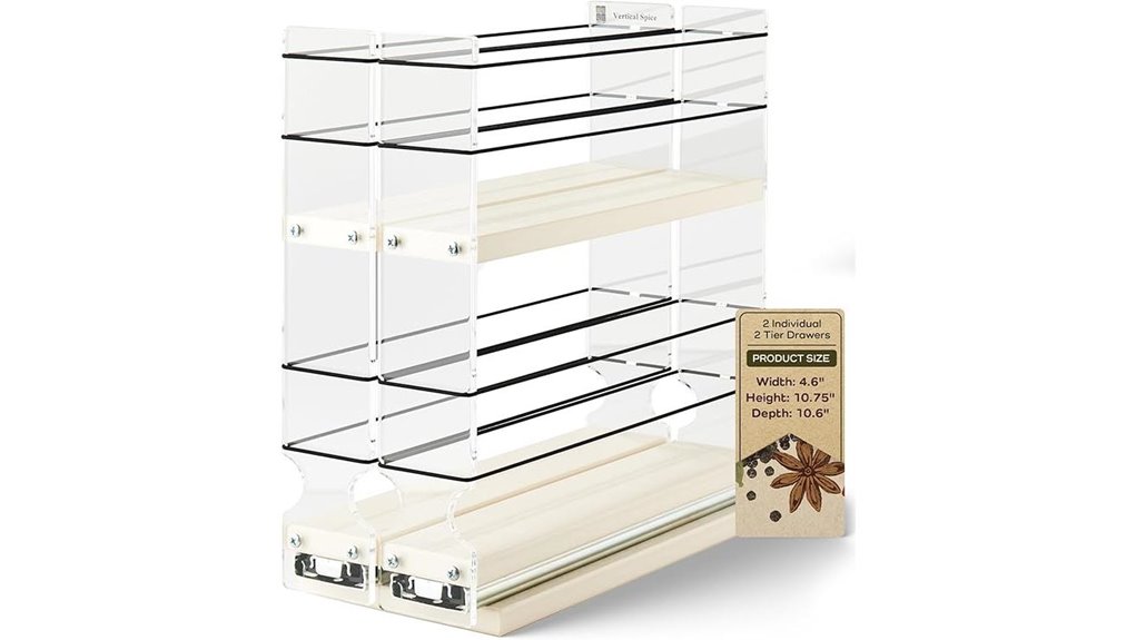 vertical 20 jar pullout rack
