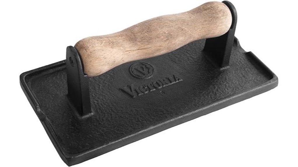 victoria cast iron panini grill press