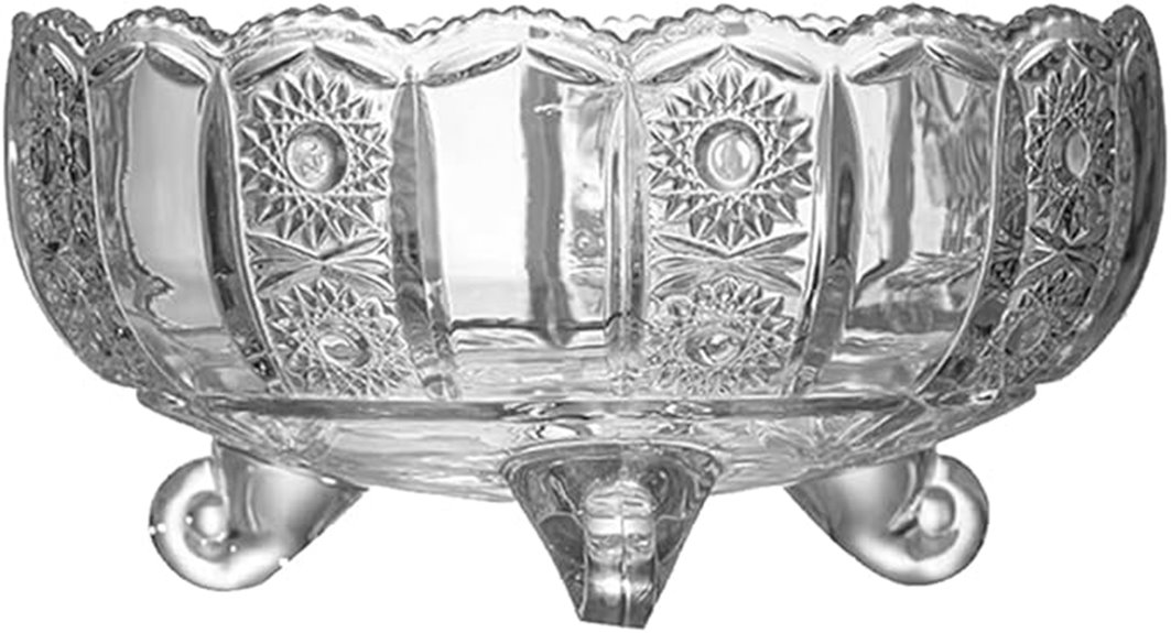 vintage crystal punch bowl centerpiece