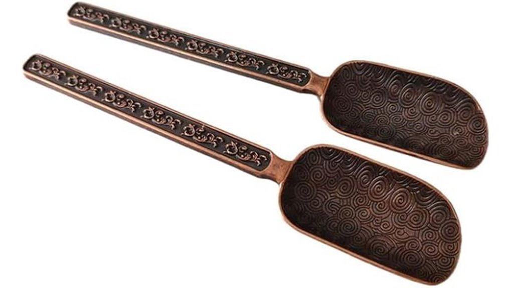 vintage dual metal shovels