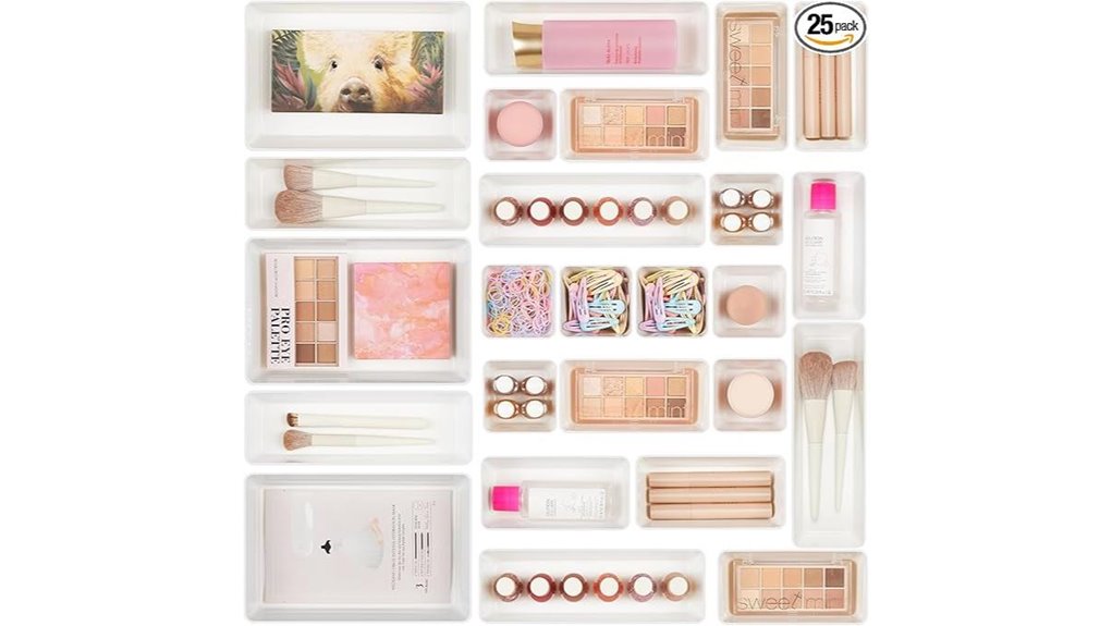 vtopmart 25 piece drawer organizer