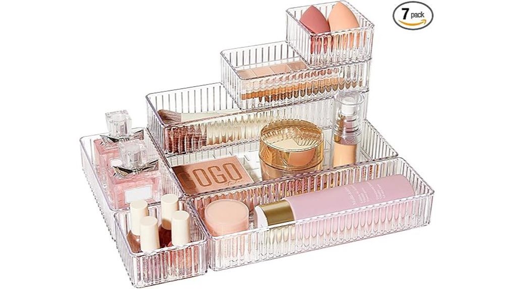 vtopmart clear drawer organizers set
