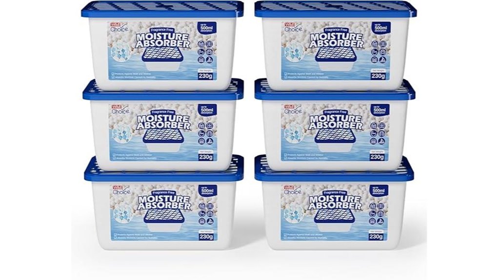 w e 6 pack moisture absorbers