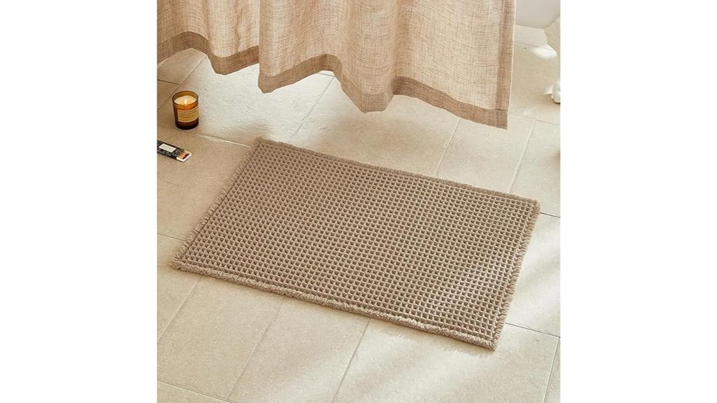 waffle khaki non slip mat