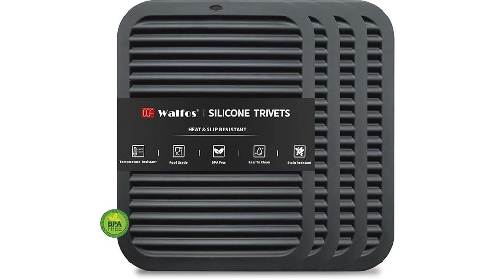 walfos silicone heat resistant trivets