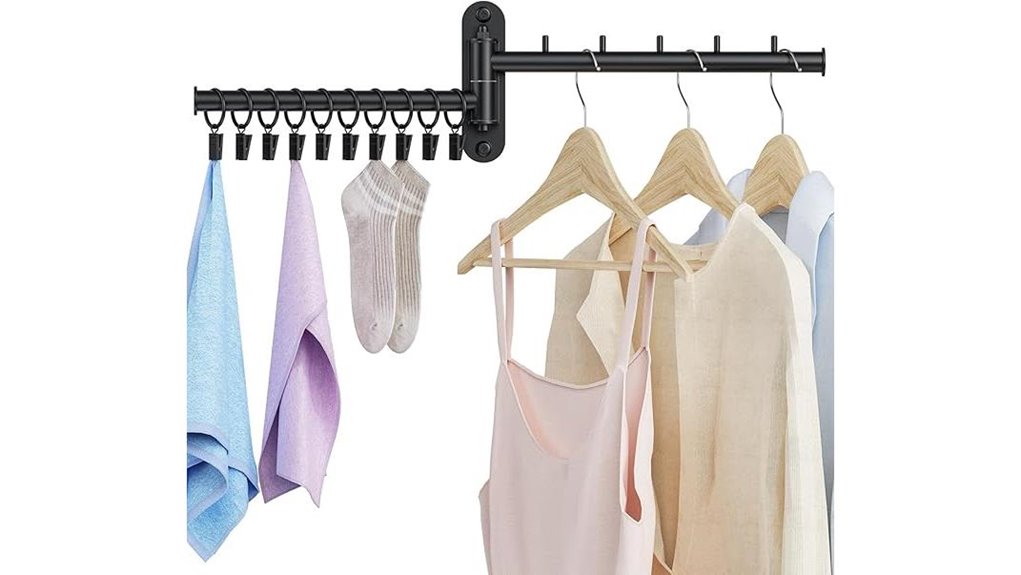 wall mounted 2 tier folding rack