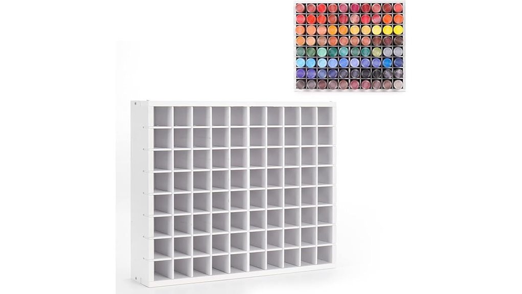 wall mounted 80 grid paint organizer
