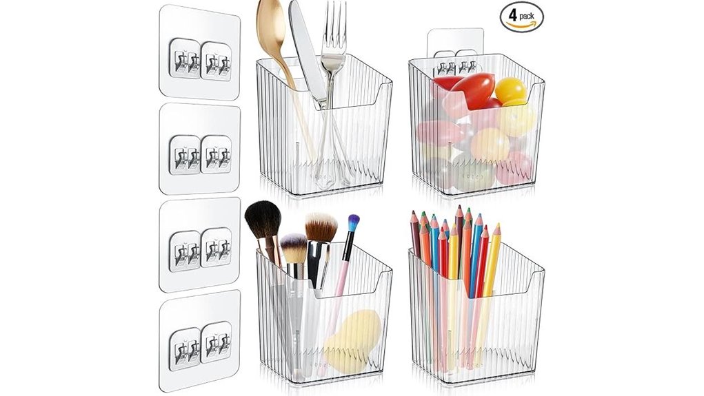 wall mounted acrylic storage set