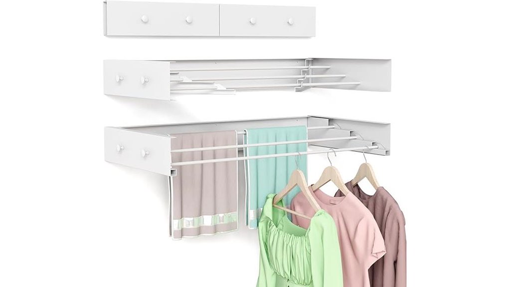 wall mounted folding 23 6 inch 4 rod