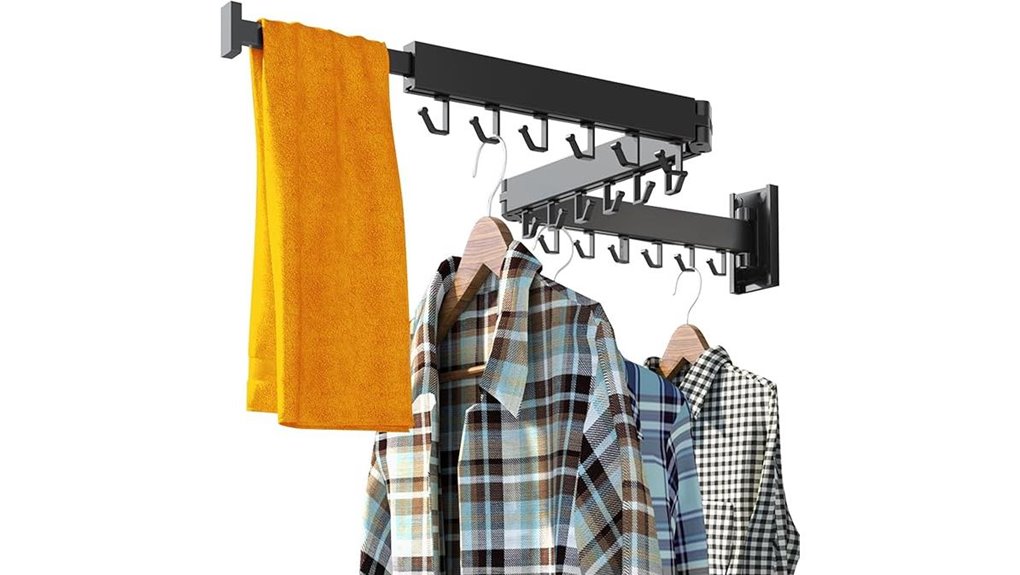 wall mounted folding drying rack
