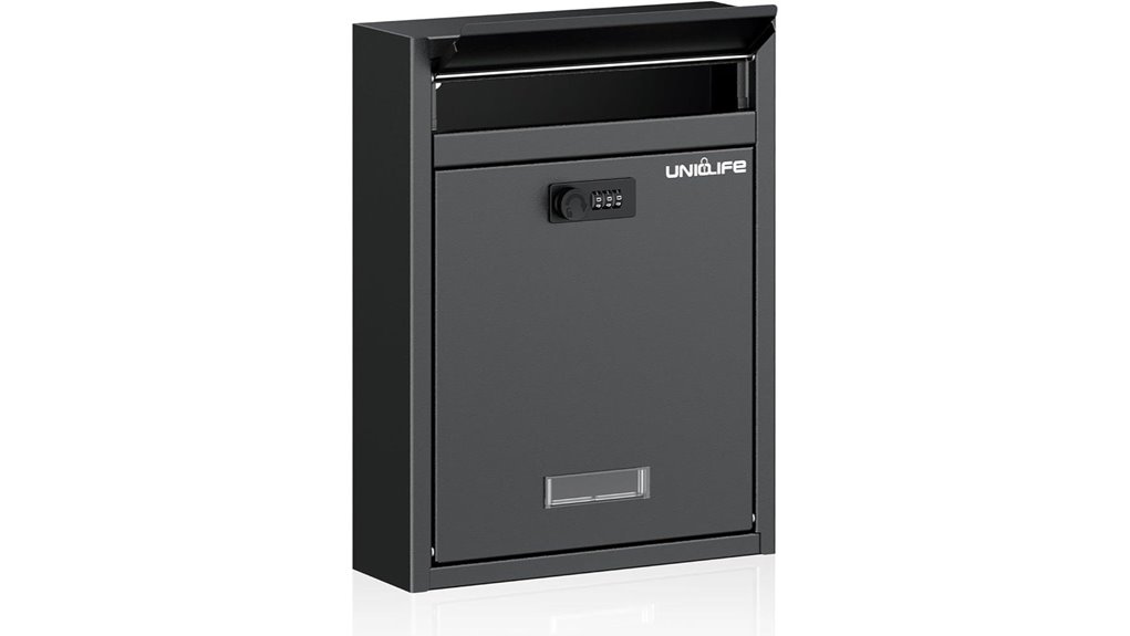 wall mounted mailbox combination lock