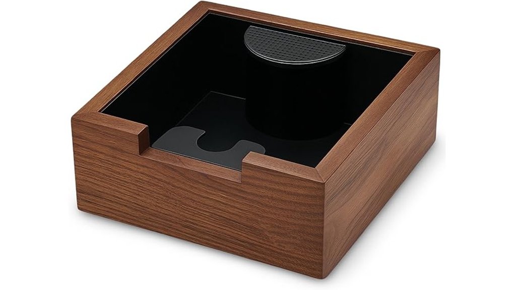 walnut espresso knock box