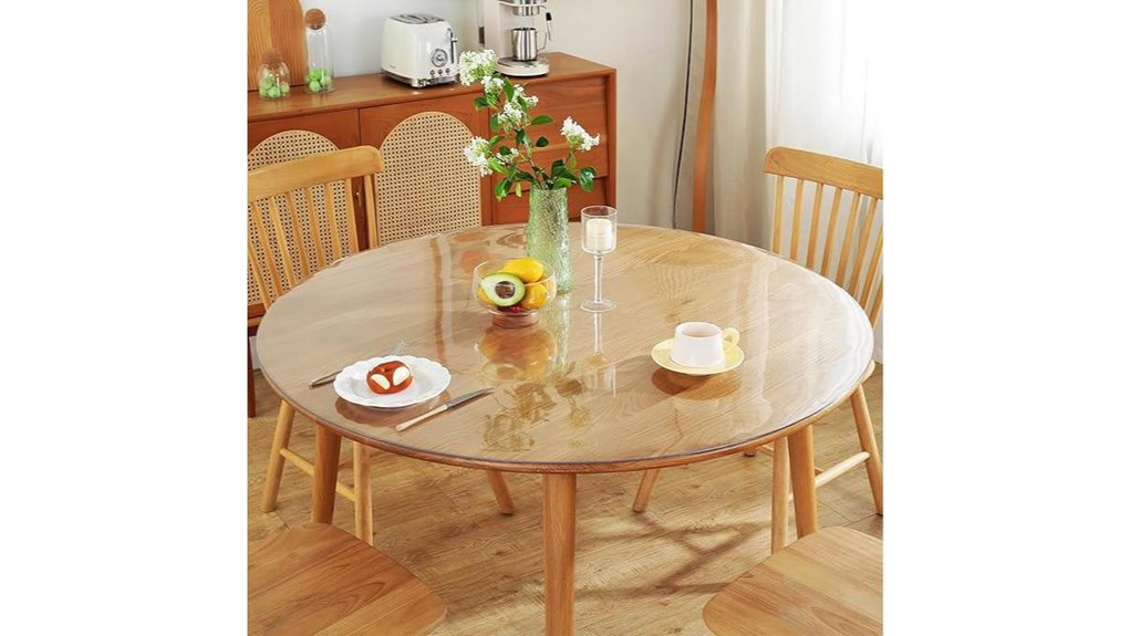 warmstar 2mm clear round table protector