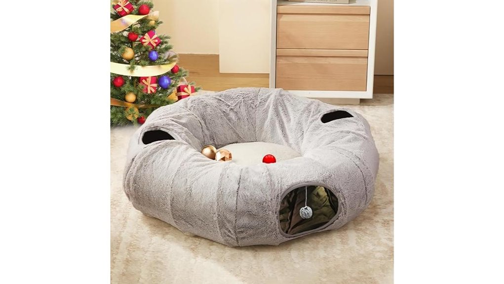 washable cat tunnel bed