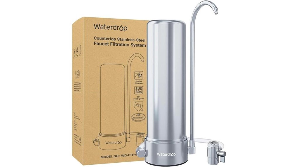 waterdrop nsf c ansi 42 countertop water filter system