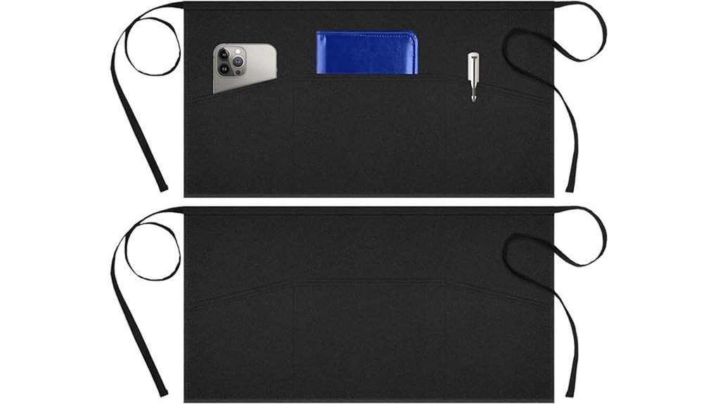 waterdrop resistant black apron