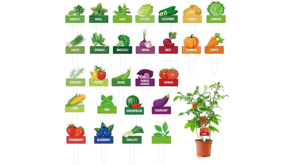 waterproof 26 style vegetable labels