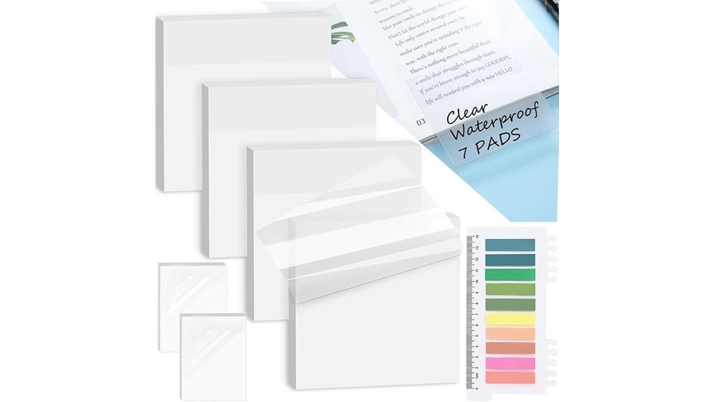 waterproof 3x3 transparent notes