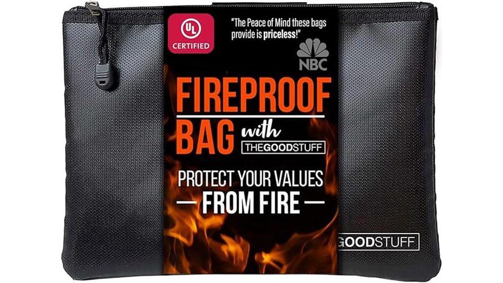 waterproof fireproof zippered money