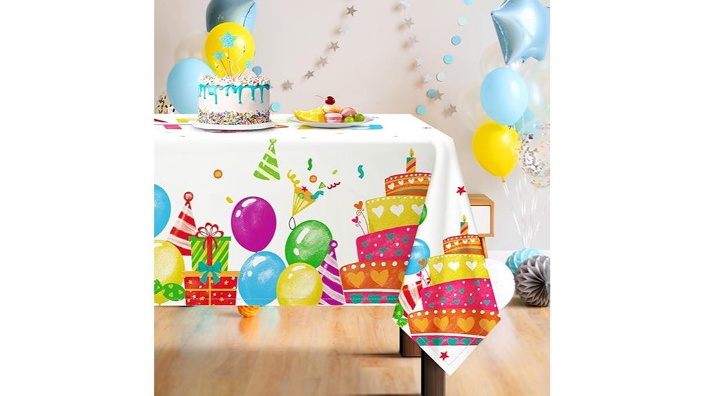 waterproof stain resistant birthday tablecloth