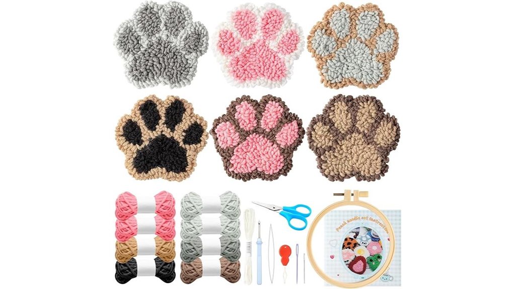 watinc 22 piece punch needle coasters
