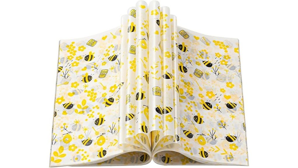 wax paper bee pattern
