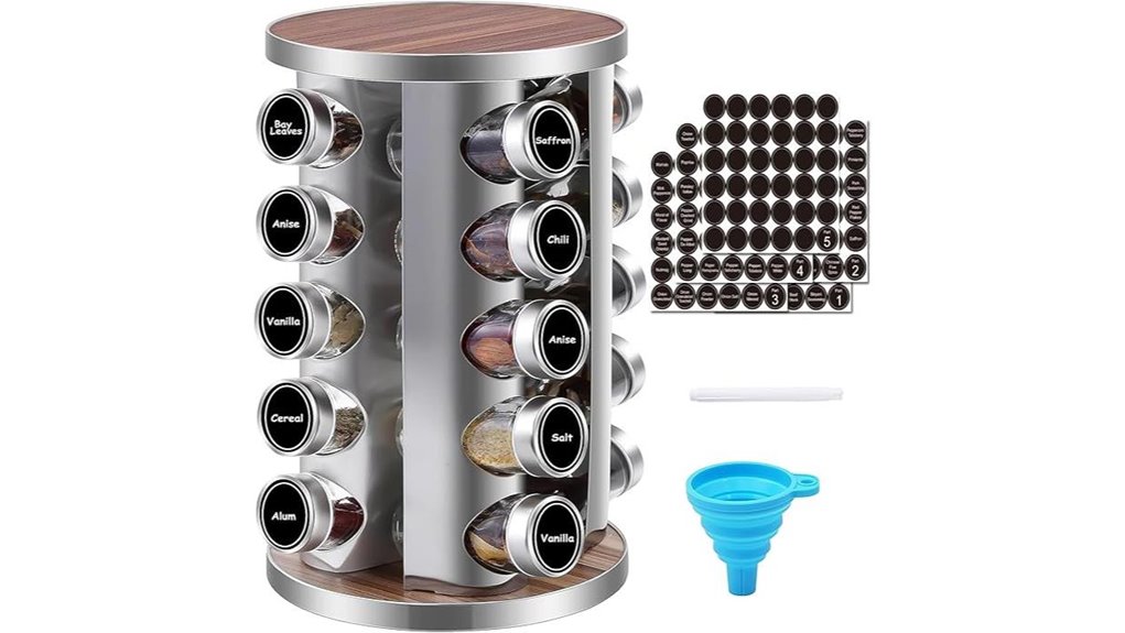 wayda spice rack with jars