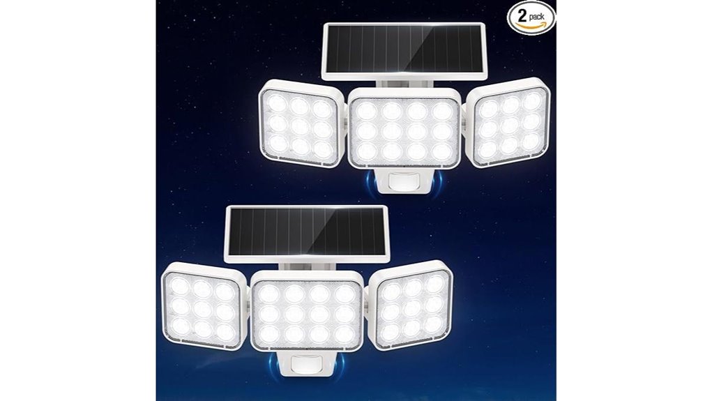 wdtpro solar motion floodlights 2 pack