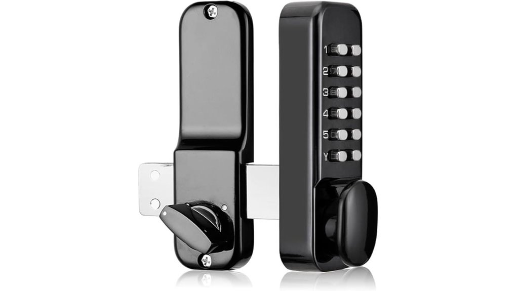 weatherproof black gate lock
