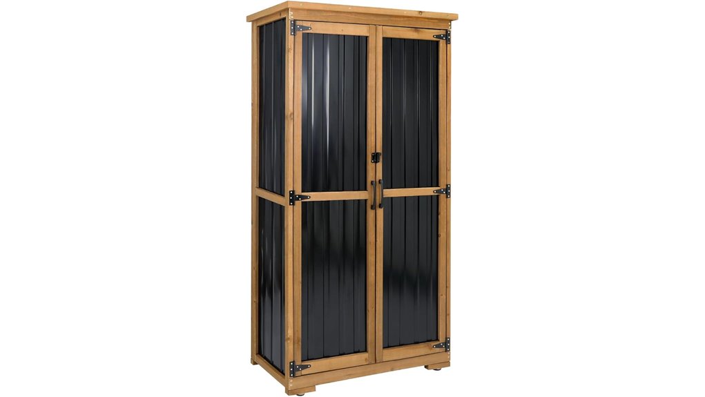 weatherproof lockable garden cabinet