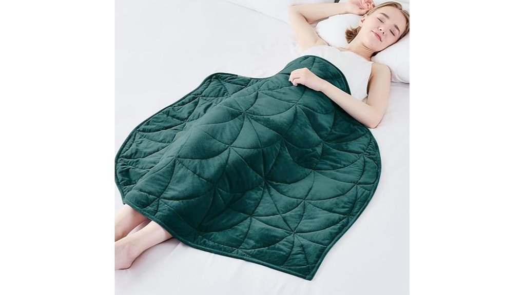 weighted lap blanket 7 lbs adults forest green 40x52
