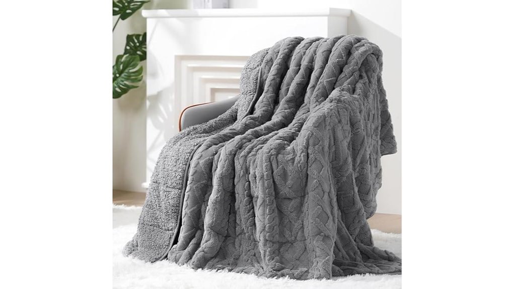 weighted sherpa fleece blanket
