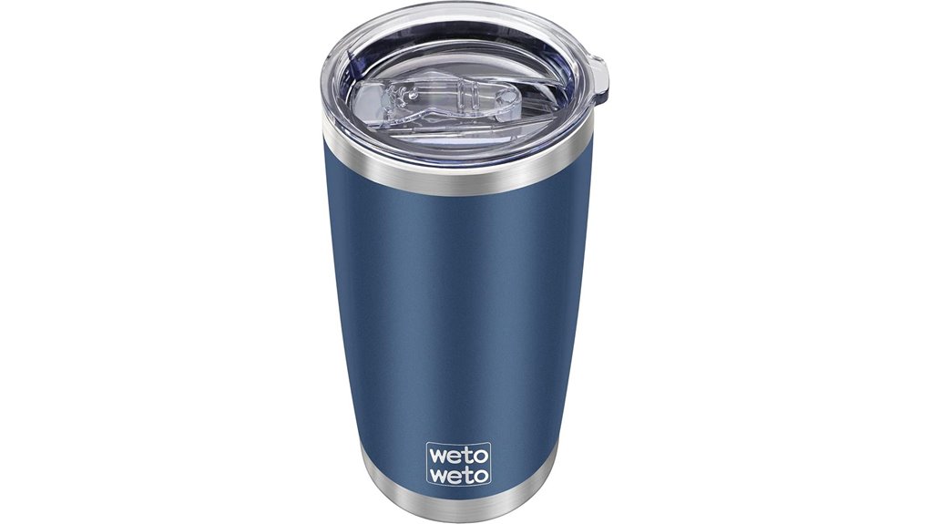 wetoweto 20oz navy tumbler