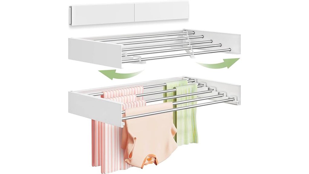 white 32 inch foldable rack