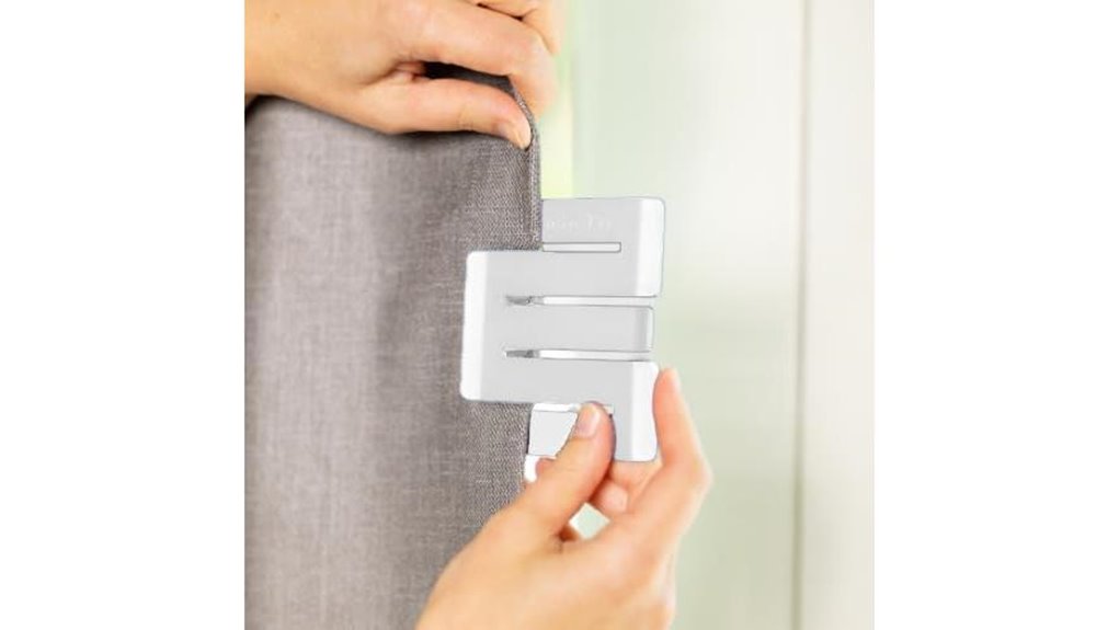white blackout curtain clip