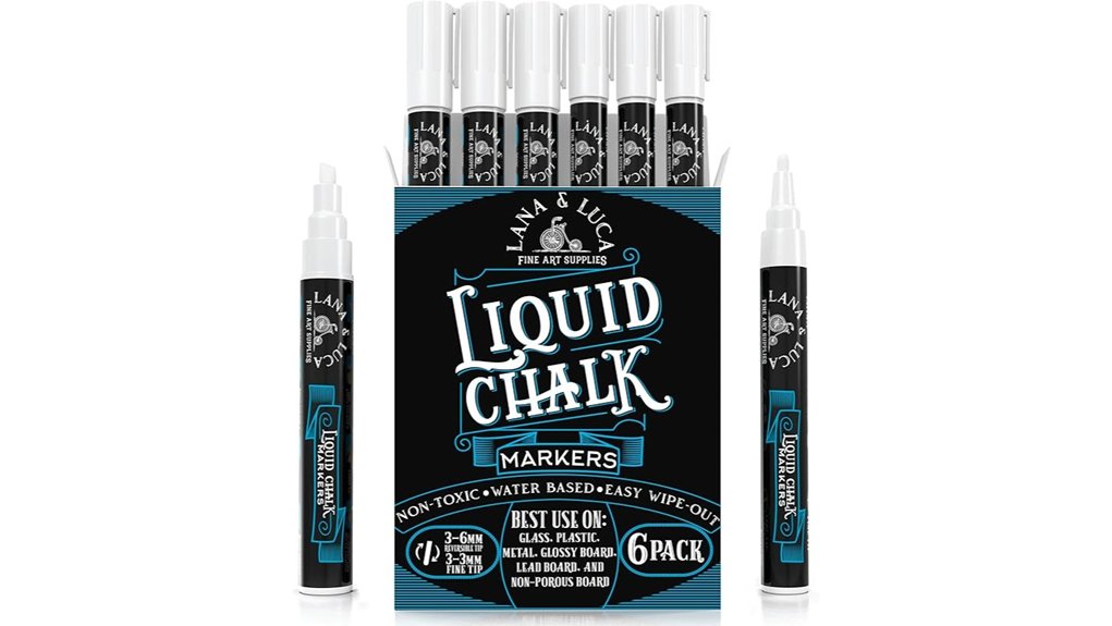 white chalk marker pack