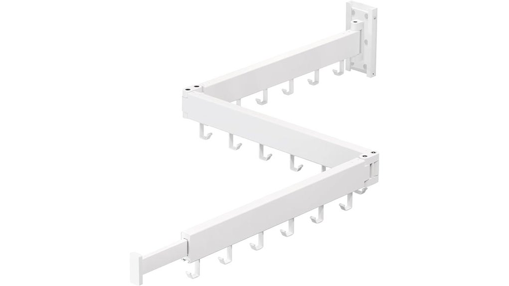 white collapsible wall rack