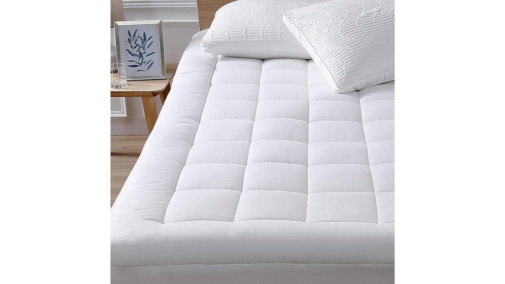white cooling pillow top pad