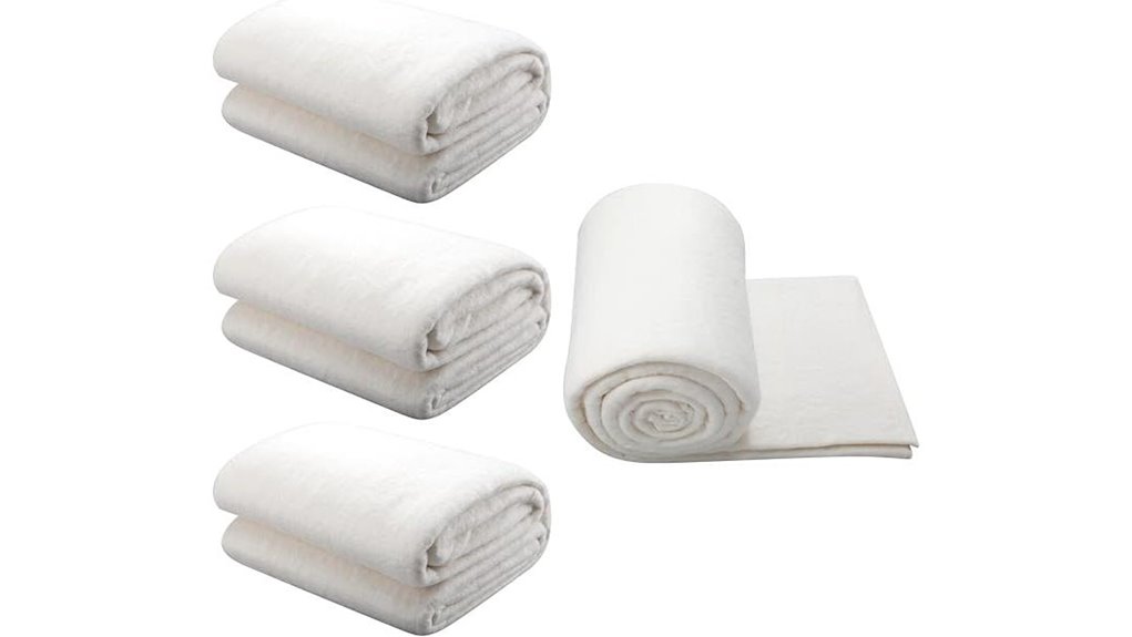 white cotton 40x40 batting
