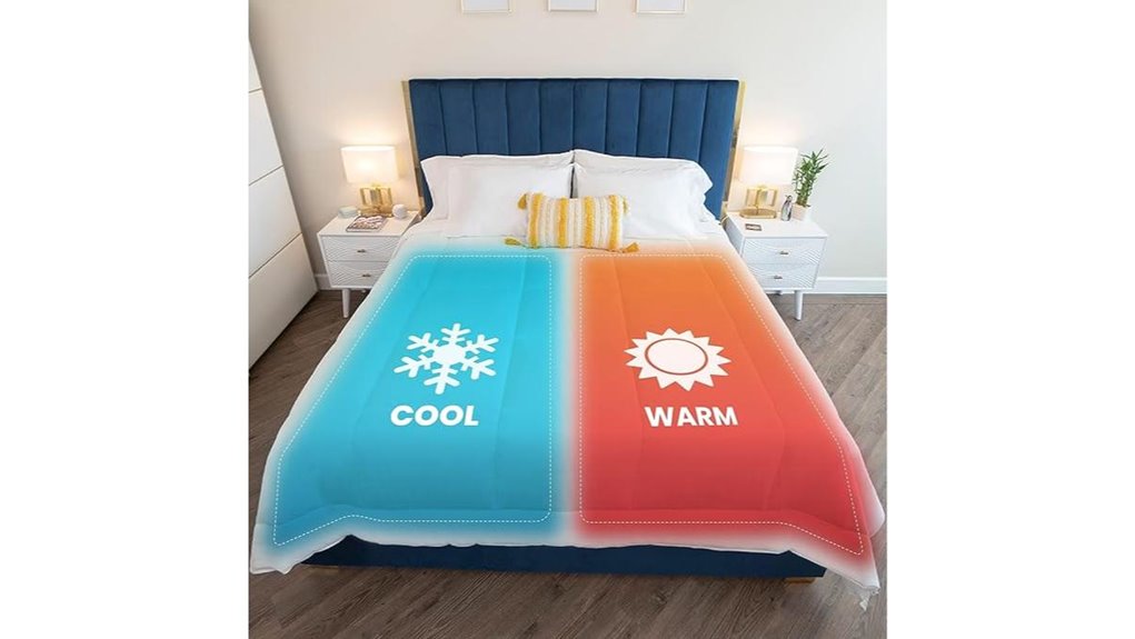 white dual zone queen comforter
