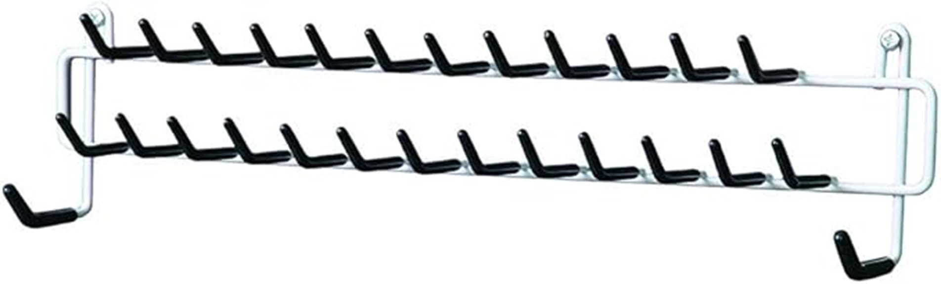 white epoxy coated steel rack